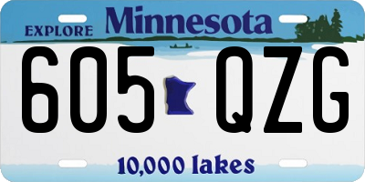 MN license plate 605QZG
