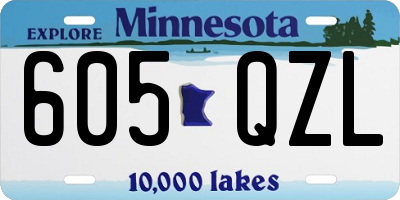 MN license plate 605QZL