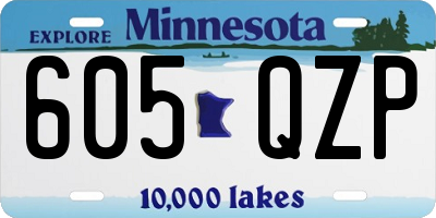 MN license plate 605QZP