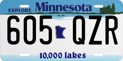 MN license plate 605QZR