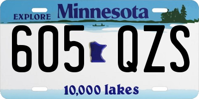 MN license plate 605QZS
