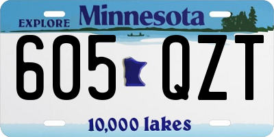 MN license plate 605QZT