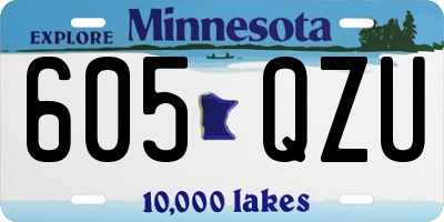 MN license plate 605QZU