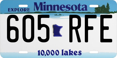 MN license plate 605RFE