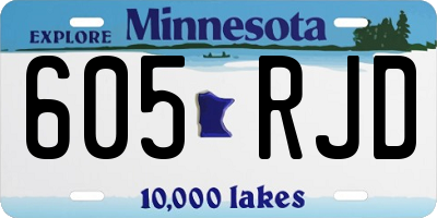 MN license plate 605RJD
