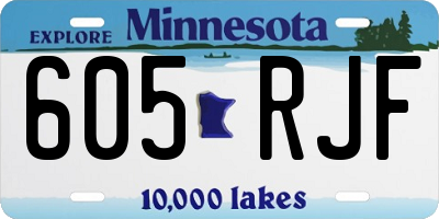 MN license plate 605RJF