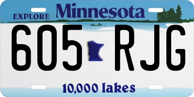 MN license plate 605RJG
