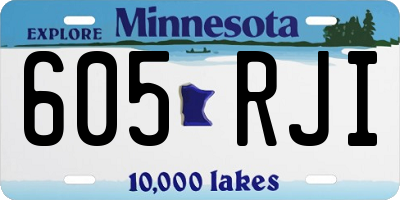 MN license plate 605RJI