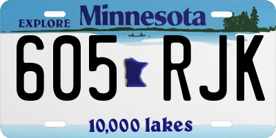MN license plate 605RJK