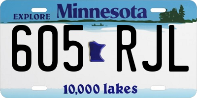 MN license plate 605RJL