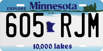 MN license plate 605RJM