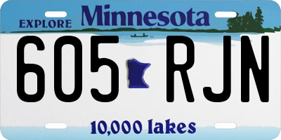MN license plate 605RJN