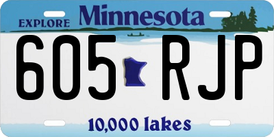 MN license plate 605RJP