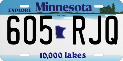 MN license plate 605RJQ