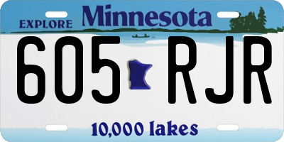 MN license plate 605RJR