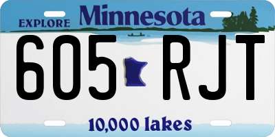MN license plate 605RJT