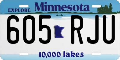 MN license plate 605RJU