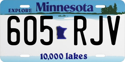 MN license plate 605RJV