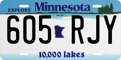 MN license plate 605RJY