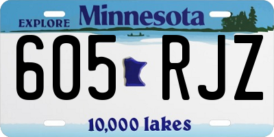 MN license plate 605RJZ