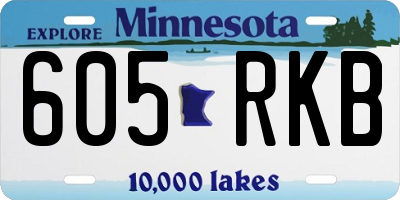 MN license plate 605RKB