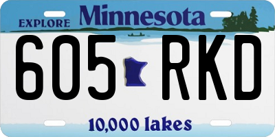 MN license plate 605RKD
