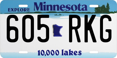 MN license plate 605RKG