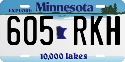 MN license plate 605RKH