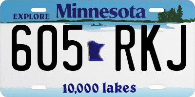 MN license plate 605RKJ