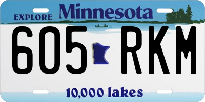 MN license plate 605RKM