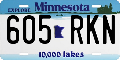 MN license plate 605RKN