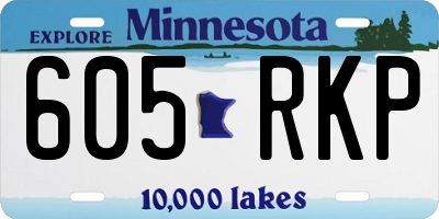 MN license plate 605RKP