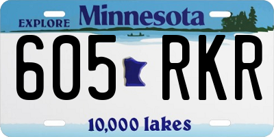 MN license plate 605RKR