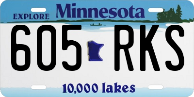MN license plate 605RKS