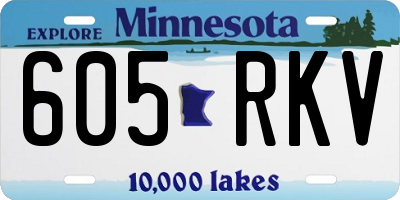 MN license plate 605RKV