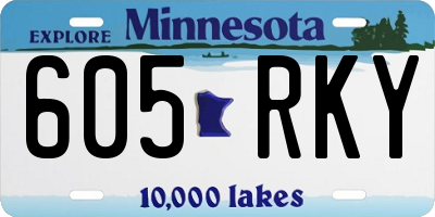 MN license plate 605RKY