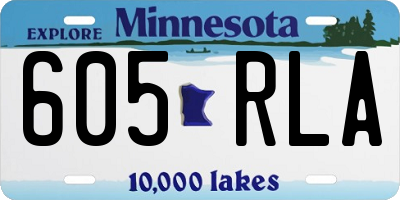 MN license plate 605RLA