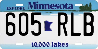 MN license plate 605RLB