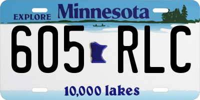 MN license plate 605RLC