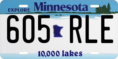 MN license plate 605RLE