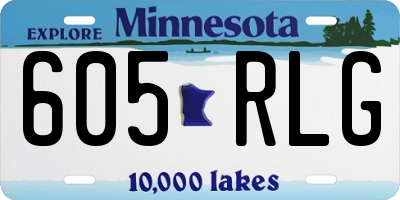 MN license plate 605RLG