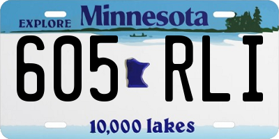 MN license plate 605RLI