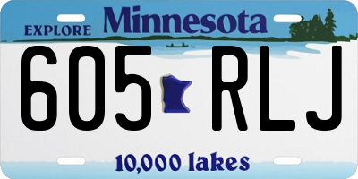MN license plate 605RLJ
