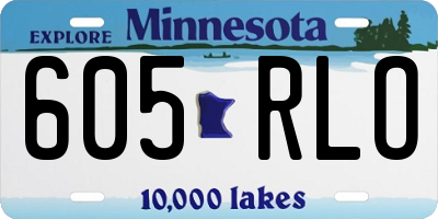 MN license plate 605RLO