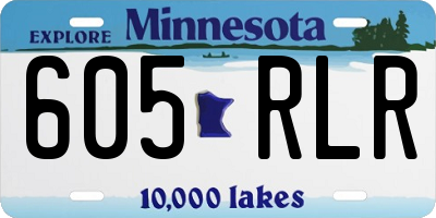 MN license plate 605RLR