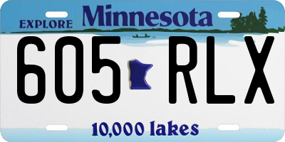 MN license plate 605RLX