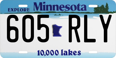 MN license plate 605RLY