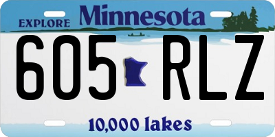 MN license plate 605RLZ