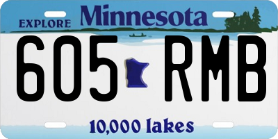 MN license plate 605RMB