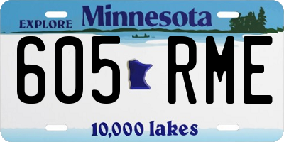 MN license plate 605RME